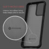 Rugged phone case with a soft microfiber interior lining to keep the phone secure.