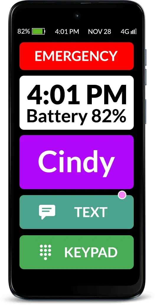 RAZ Memory Cell Phone for Seniors - Emergency contacts