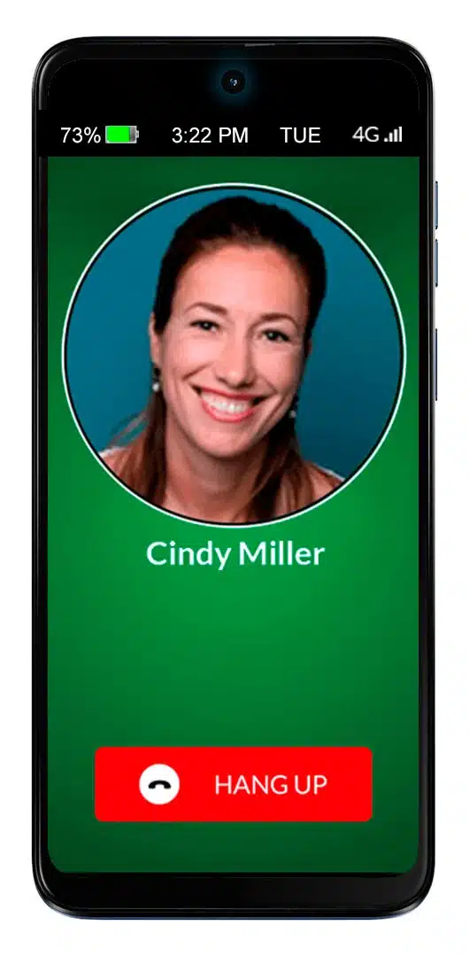 RAZ Memory Cell Phone for Seniors - Call in progress