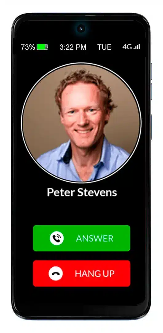RAZ Memory Cell Phone for Seniors - Incoming call